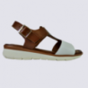 Sandales Ara, sandales tendances femme en cuir blanc cognac Sandales Ara, sandales tendances femme en cuir blanc cognac