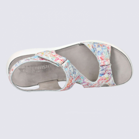 Sandales Mephisto, sandales confortables femme en cuir multicolorerouge Sandales Mephisto, sandales confortables femme en cuir multicolorerouge
