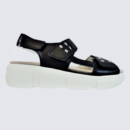 Sandales Waldläufer en coloris Noir Femme Chaussures Chaussures à talons Sandales compensées 
