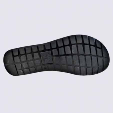 Sandales Ara, sandales compensées femme en cuir et textile noir