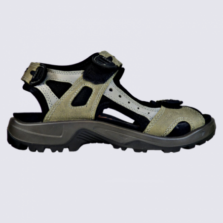Sandales Ecco, sandales sport confortables homme en cuir vetivier