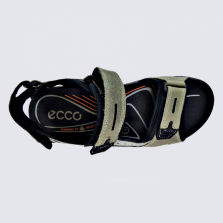 Sandales Ecco, sandales sport confortables homme en cuir vetivier