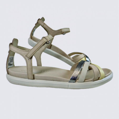 Sandales Ecco, sandales tendances femme en cuir calcaire