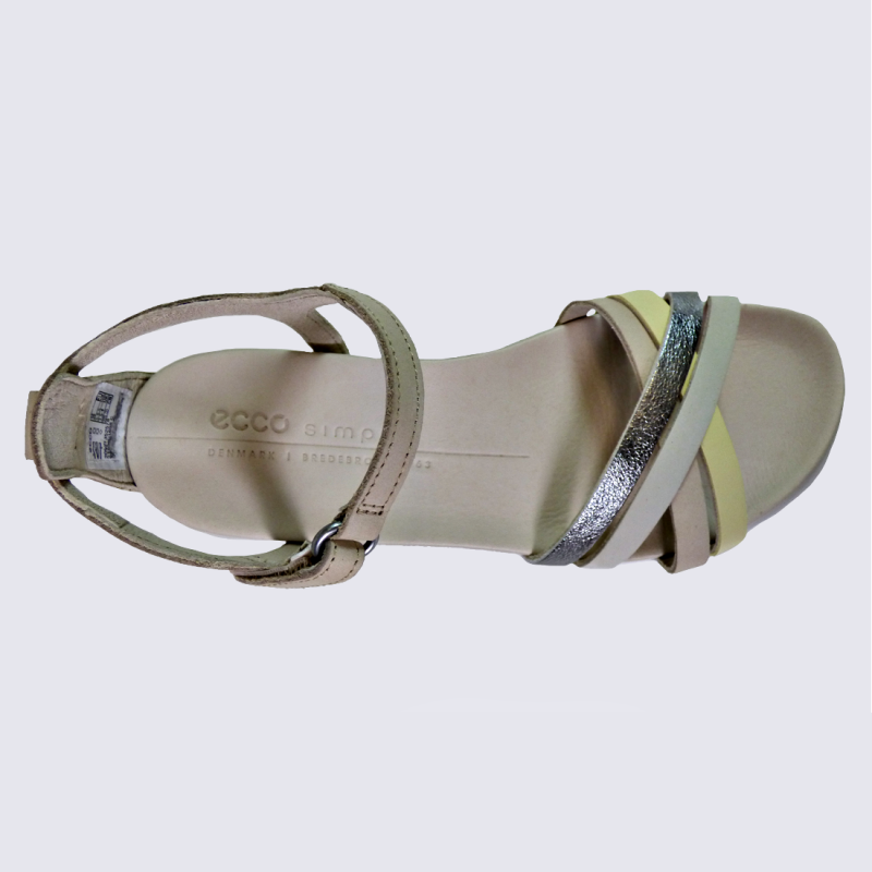 Sandales Ecco sandales tendances femme en cuir calcaire Igert Chaussures Maroquinerie