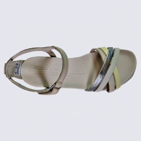 Sandales Ecco, sandales tendances femme en cuir calcaire