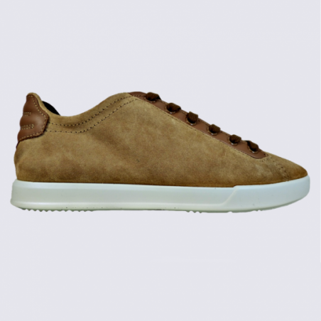 Baskets Ecco, baskets tendances homme en cuir beige