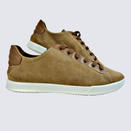 Baskets Ecco, baskets tendances homme en cuir beige