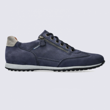 Baskets Mephisto, baskets élégantes homme en cuir navy