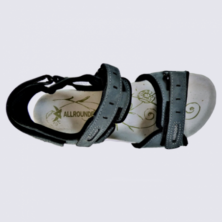 Sandales Allrounder, sandales sport femme en cuir noir