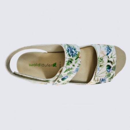 Sandales Waldlaufer, sandales tendances femme en cuir vert