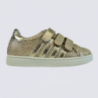 Baskets Bellamy, baskets tendances à velcros filles en cuir beige dore Baskets Bellamy, baskets tendances à velcros filles en cuir beige dore