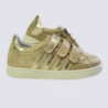 Baskets Bellamy, baskets tendances à velcros filles en cuir beige dore Baskets Bellamy, baskets tendances à velcros filles en cuir beige dore