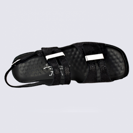 Sandales Vital, sandales tendances femme en cuir noir