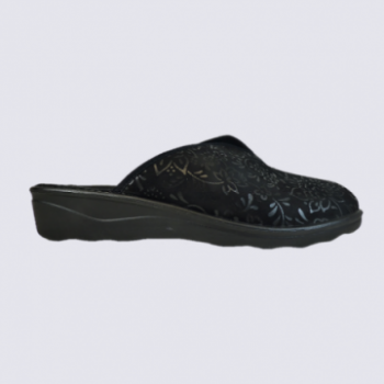 Mules Westland by Josef Seibel, mules hiver fleurs femme noir