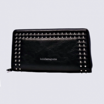 Pochette Lulu Castagnette, pochette femme en cuir noir