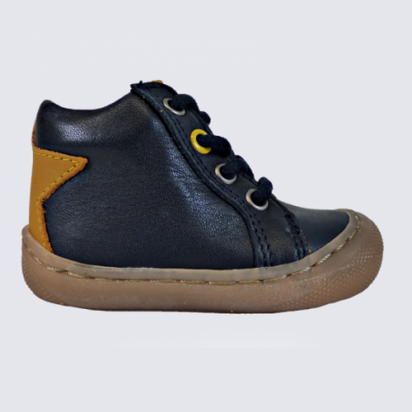 Chaussures Bellamy, chaussures à lacets garçon en cuir marine