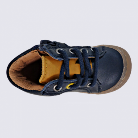 Chaussures Bellamy, chaussures à lacets garçon en cuir marine