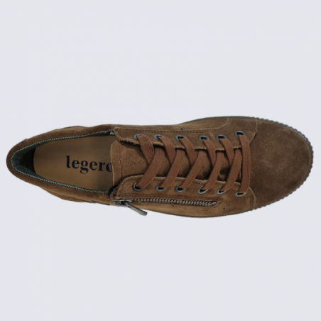 Baskets Legero, baskets femme en cuir brun