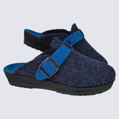 Mules Rohde, mules femme en laine navy