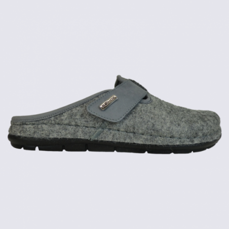 Mules Rohde, mules homme en laine gris