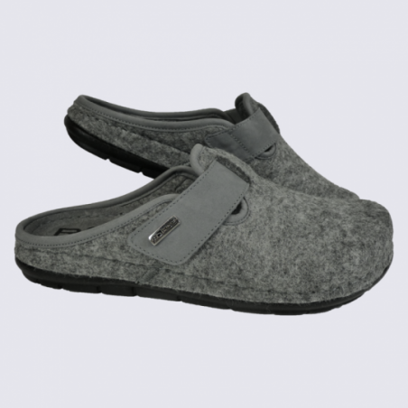 Mules Rohde, mules homme en laine gris