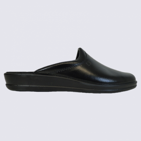 Mules Rhode, mules homme en cuir vernis noir