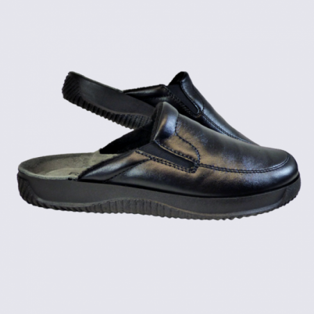 Mules Rohde, mules homme en cuir noir