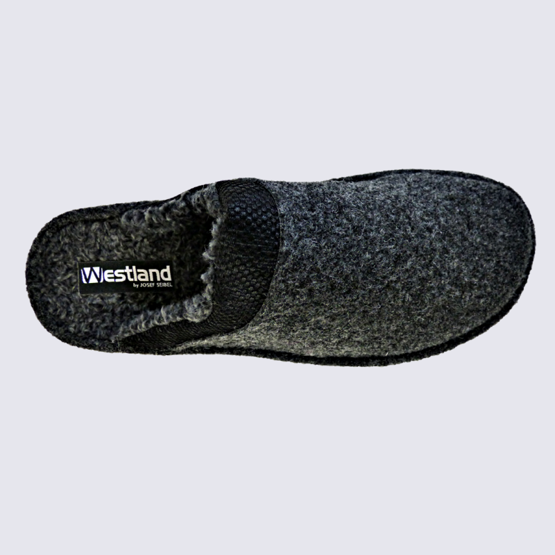 Mules Westland, mules confortables et chaudes homme anthracite