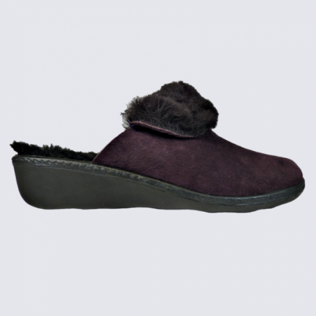 Mules Westland by Josef Seibel, mules fourrées femme aubergine