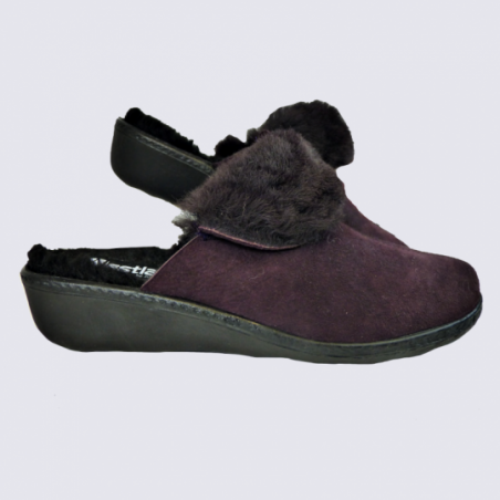 Mules Westland by Josef Seibel, mules fourrées femme aubergine Mules Westland by Josef Seibel, mules fourrées femme aubergine