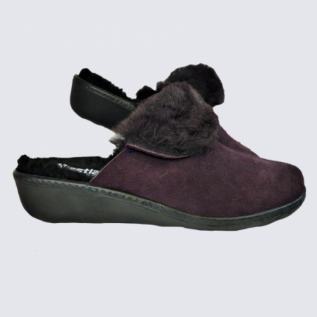 Mules Westland by Josef Seibel, mules fourrées femme aubergine