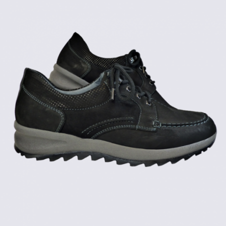 Chaussures Waldlaufer, chaussures homme en cuir noir