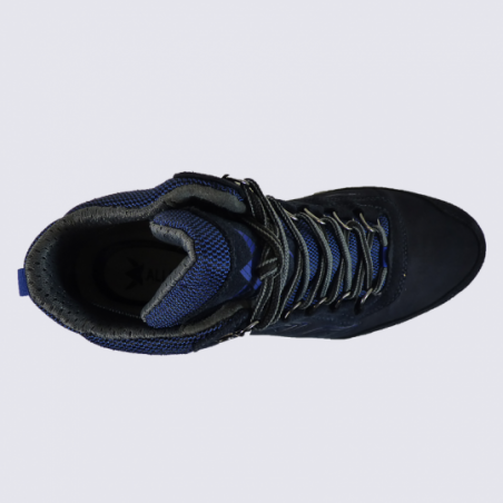 Chaussures Allrounder, chaussures de randonnée homme bi-matières noir et bleu