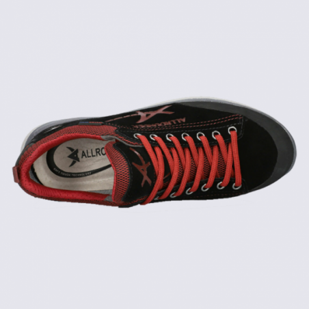 Baskets Allrounder, baskets tendances femme rouge et noir