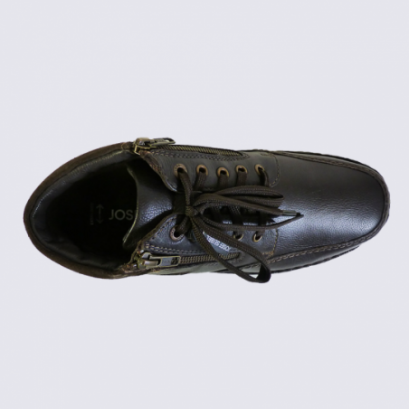 Chaussures Josef Seibel, chaussures montantes confortables homme en cuir marron