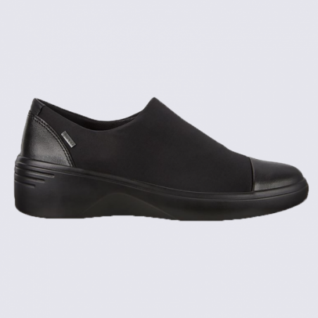 Chaussures Ecco, chaussures Slipper femme en bi-matière noir Chaussures Ecco, chaussures Slipper femme en bi-matière noir