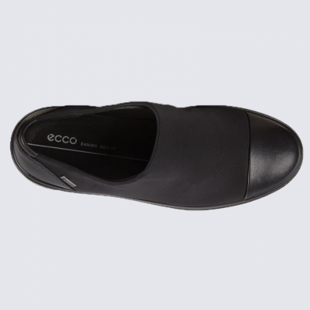 Chaussures Ecco, chaussures Slipper femme en bi-matière noir