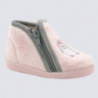 Chaussons Bellamy, chaussons bébé fille motif pingouin rose Chaussons Bellamy, chaussons bébé fille motif pingouin rose