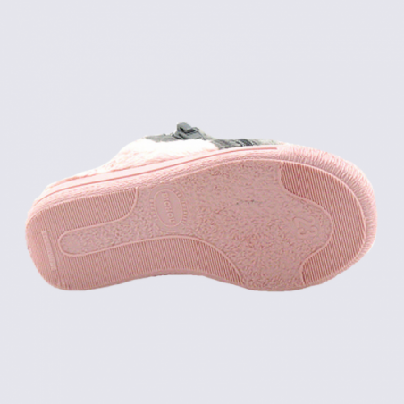 Chaussons Bellamy, chaussons bébé fille motif pingouin rose Chaussons Bellamy, chaussons bébé fille motif pingouin rose