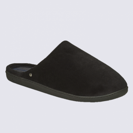 Mules Isotoner, mules chaussons homme noir