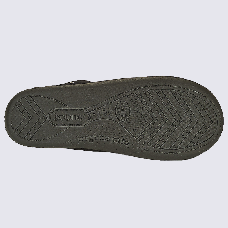 Mules Isotoner mules chaussons homme noir Igert