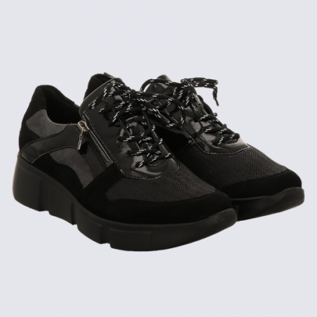 Chaussures Waldläufer, chaussures femme en cuir noir Chaussures Waldläufer, chaussures femme en cuir noir