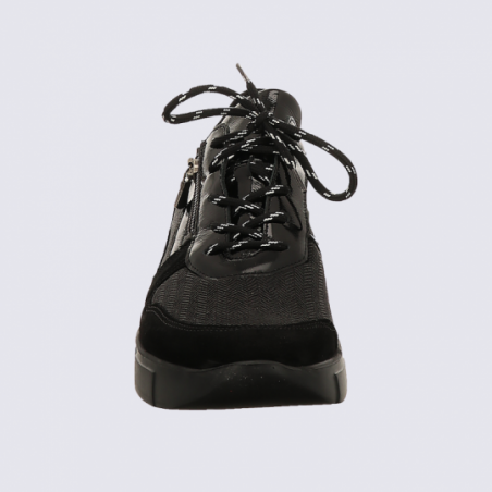 Chaussures Waldläufer, chaussures femme en cuir noir