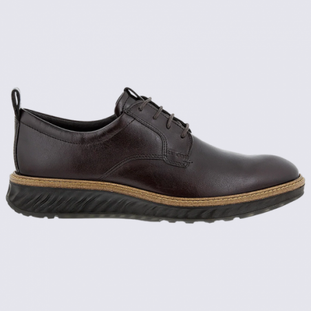 Chaussures Ecco, chaussures à lacets homme en cuir moka