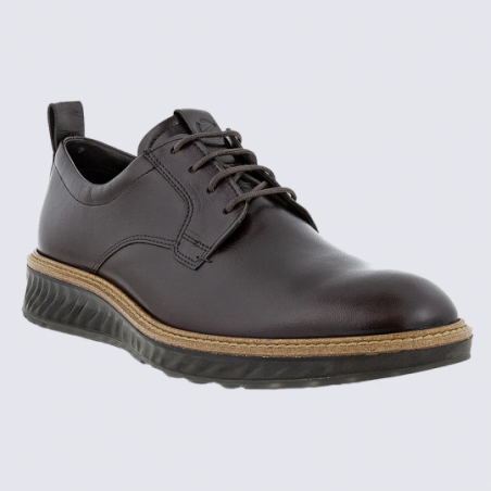 Chaussures Ecco, chaussures à lacets homme en cuir moka