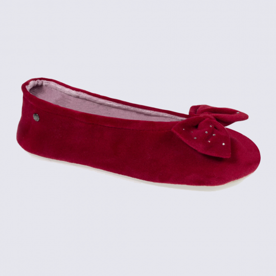 Chausson Ballerine Chaussons Isotoner, Chaussons Ballerines Femme Nœud à Rayures Isotoner Chaussons Femme - 5