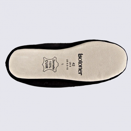 Chaussons Isotoner chaussons mocassins homme noir Igert