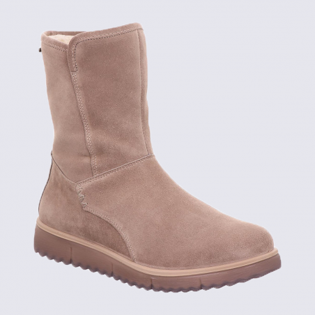 Bottes Legero, bottes décontractés femme en velours beige