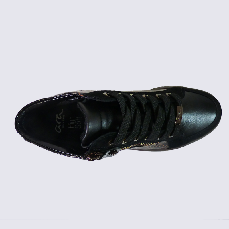 basket cuir marron femme