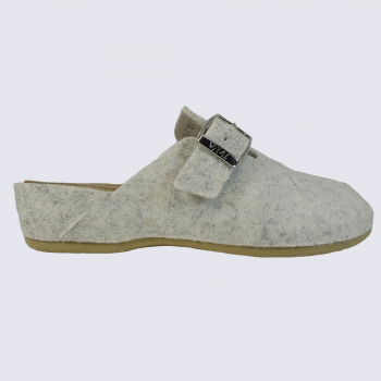 Mules Rohde, mules femme en feutre de laine blanc